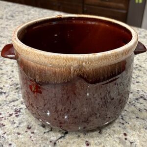 Vintage McCoy brown drip glazed bean pot GUC 0121 **No Lid**
